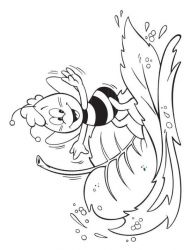 plansa de colorat maya the bee #14