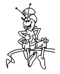 plansa de colorat maya the bee #15