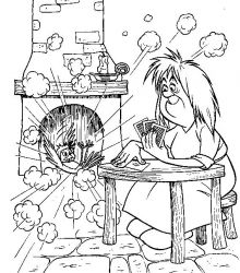 plansa de colorat merlin #5