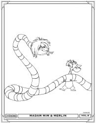 plansa de colorat merlin #12