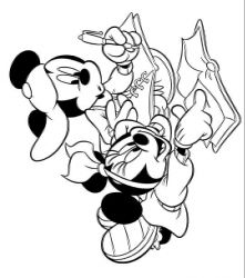 plansa de colorat mickey mouse #1