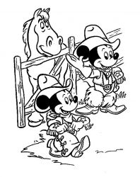 plansa de colorat mickey mouse #3