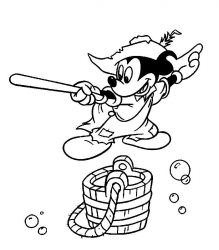 plansa de colorat mickey mouse #4