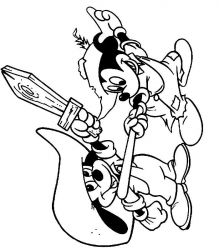 plansa de colorat mickey mouse #13