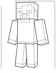 plansa de colorat minecraft #16