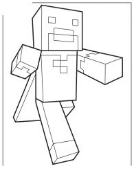 plansa de colorat minecraft #1