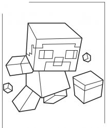 plansa de colorat minecraft #3