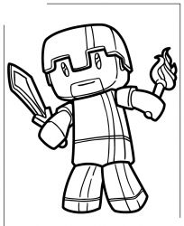 plansa de colorat minecraft #5