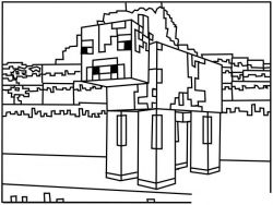 plansa de colorat minecraft #3