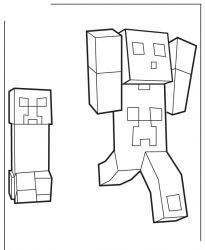 plansa de colorat minecraft #12