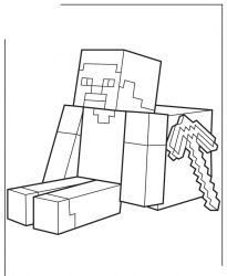 plansa de colorat minecraft #17