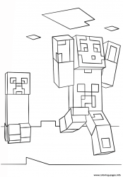 plansa de colorat minecraft #5