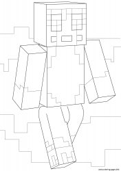 plansa de colorat minecraft #6