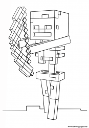 plansa de colorat minecraft #9