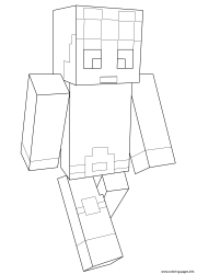 plansa de colorat minecraft #10