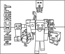 plansa de colorat minecraft #6