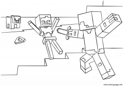 plansa de colorat minecraft #21