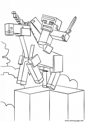 plansa de colorat minecraft #5