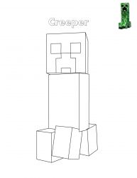 plansa de colorat minecraft #9