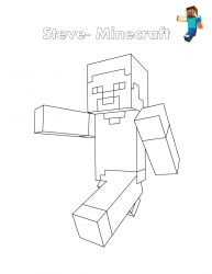 plansa de colorat minecraft #12