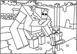 plansa de colorat minecraft #9