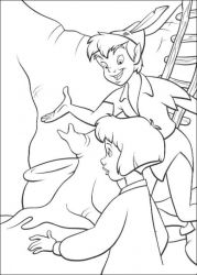 plansa de colorat peter pan 2 #5