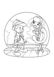 plansa de colorat pinocchio #3