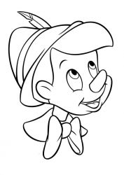 plansa de colorat pinocchio #5