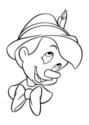 plansa de colorat pinocchio #6