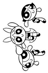 plansa de colorat powerpuff girls #1