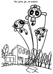 plansa de colorat powerpuff girls #5