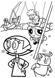 plansa de colorat powerpuff girls #8