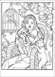 plansa de colorat printesa leonora #1