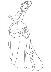 plansa de colorat printesa si broasca #7