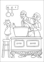 plansa de colorat printesa si broasca #13