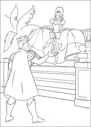 plansa de colorat printesa si broasca #18