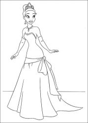 plansa de colorat printesa si broasca #21