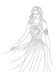 plansa de colorat printesele disney #7