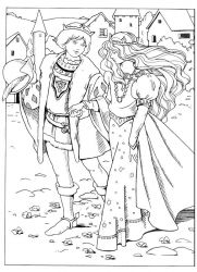 plansa de colorat printesele disney #12