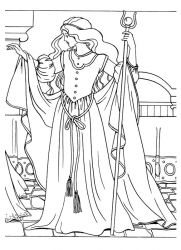 plansa de colorat printesele disney #17