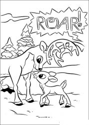 plansa de colorat rudolph #4