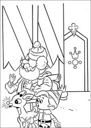 plansa de colorat rudolph #2