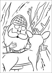 plansa de colorat rudolph #7