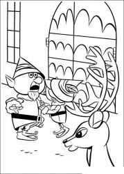 plansa de colorat rudolph #10