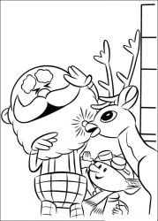 plansa de colorat rudolph #11