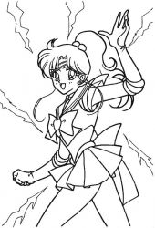 plansa de colorat sailor moon #9