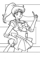 plansa de colorat sailor moon #18