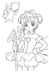 plansa de colorat sakura  #2