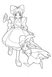 plansa de colorat sakura  #4