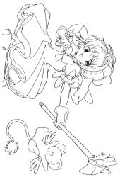 plansa de colorat sakura  #17